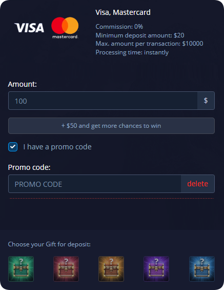 promo code input field pocket option