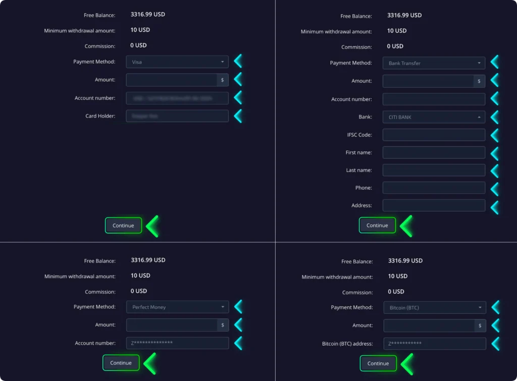 money withdrawal options Pocket Option